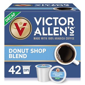 Victor Allen's Coffee Decaf Donut Shop Blend, Medium Roast, 42 Count, Single Serve Coffee Pods - Product Image 1