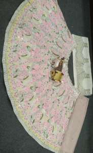 Satin élégant en soie Lehenga Choli à la mode indien pakistanais véritable miroir broderie paillettes fonctionnent avec Cancan et toile Patta - Product Image 5