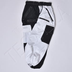 Pantalon de ski d'hiver de style super baggy pour hommes isolé imperméable jambe large taille réglable coupe-vent fermeture éclair coupe ample pour l'extérieur - Product Image 2