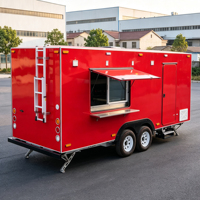 Remorque alimentaire mobile d'extérieur entièrement équipée, chariot de vente de frites, cuisine mobile pour la transformation des légumes, entreprise de restauration de rue