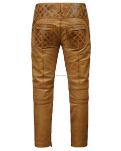 Pantalon en cuir unisexe coupe slim pour homme et femme, style décontracté, jean d'hiver, grande taille, imprimé personnalisé, motif droit, pour motards - Product Image 4