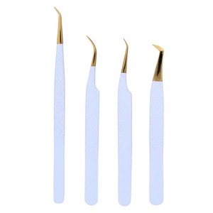Pince à épiler japonaise en acier inoxydable pour extensions de cils, avec marque privée, testée à la main, revêtement en poudre durable - Product Image 3