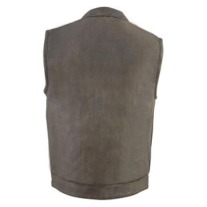 Diseño personalizado profesional cómodo tela hombres al aire libre desgaste Chaleco de cuero moto invierno chalecos sin mangas - Product Image 3