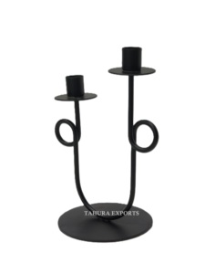 Gamme exclusive 2026 de bougeoirs en métal noir, porte-bougie, décoration de Noël et de la maison, pour cadeaux et fournitures de fête - Product Image 5