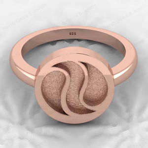 925 Sterling Silver Yin Yang Symbol Blank Bezel Semi Mount Setting <b>Ring</b> Good <b>for</b> Resin <b>Ashes</b> Work Keepsake Breastmilk Jewelry - Product Image 3