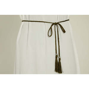 Accessoire de ceinture à pompon en corde tressée Olive Slim - Product Image 2