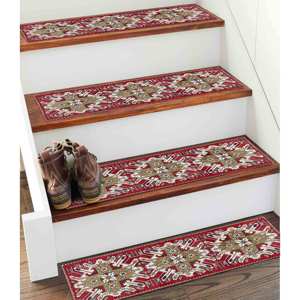 Tapis géométrique à motifs, tapis imprimé style Kilim, motif ethnique, décoration moderne pour escalier, gobelin - Product Image 1