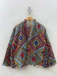 Gray Velvet Suzani Embroidered <b>Jacket</b> Ethnic Velvet Winter <b>Jacket</b> Suzani <b>Jacket</b> <b>Hippie</b> Coat Gift For Her Velvet Winter <b>Jacket</b> - Product Image 4
