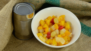 Canned Tropical Fruit Cocktail Mixed Fruits in <b>Light</b> Syrup <b>Pineapple</b> Mango Papaya Food Grade Vietnam Wholesale Export Supplier - Product Image 5