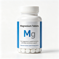 Étiquettes personnalisées OEM Haoxuan pour bouteilles de suppléments de magnésium, autocollants imprimés imperméables en film mat pour l'emballage de produits nutritionnels