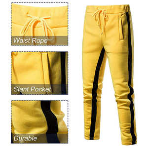 Survêtement pour homme à bas prix, survêtement de sport en gros, survêtement de sport pour l'entraînement, jogging, vêtements de sport pour homme, ensemble 2 pièces avec panneau latéral - Product Image 6