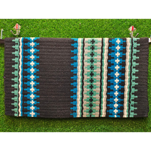 Western Show Horse Saddle Blanket Diseño de Nueva Zelanda Manta de sillín de lana hecha a mano Top Wool Saddle Pad Size - Product Image 1