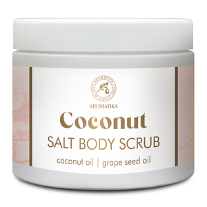 Exfoliante Corporal de Sal de Coco Aromatika con Aceite de Coco y Aceite de Semilla de Uva para Todo Tipo de Piel - Product Image 1