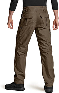 Nouveaux pantalons cargo de gros de haute qualité, taille élastique, spandex, polyester, uni, teint en couleur, logo personnalisé pour hommes - Product Image 2