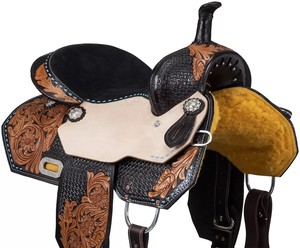 อานหนังแข่งทรงกระบอกสไตล์ตะวันตกคุณภาพสูงอานม้าม้าอังกฤษขนาดที่กำหนดเองได้ - Product Image 2