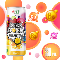 Vente en gros en vrac 320ml Boba Popping Lychee Juice Bubble Tea OEM Private Label Vietnam Bouteille de purée sans sucre ajouté fraîchement pressé