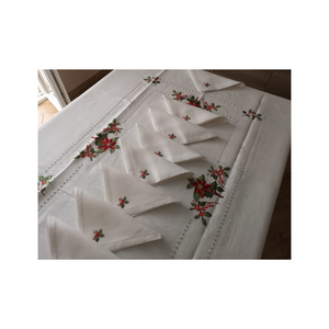 Mantel bordado bohemio de algodón 100% al por mayor hecho a mano 60x120 azul biodegradable OEM ODM tejido técnica hecha India - Product Image 2