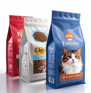 Tùy chỉnh 1kg 2kg 3kg 5kg 10kg 15kg 20kg đáy phẳng Mylar đứng lên túi chó mèo Cá Chim thức ăn vật nuôi bao bì túi có khóa kéo - Product Image 2