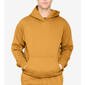 Sweat à capuche unisexe basique coloré surdimensionné % 100 coton à capuche - Product Image 3