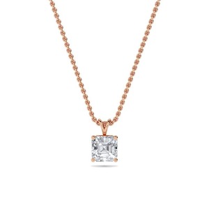 Elegante colgante solitario de diamante talla princesa de 0.30 ct, diamante cultivado en laboratorio en platino, para uso diario, ideal para regalo. - Product Image 3