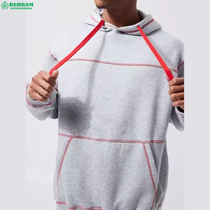 Sudadera con capucha de manga larga ajustada Unisex, Sudadera con capucha de hombro caído, costura de contrato, diseño bordado, ropa de calle, sudadera para hombres - Product Image 4