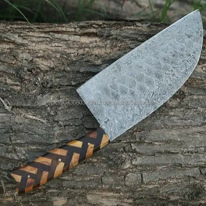 Cuchillo de cocina de acero de Damasco ecológico de 8 pulgadas directo de fábrica con mango de palisandro superventas - Product Image 1