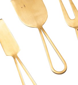 Juego de cuchillos de acero inoxidable de alta calidad (Juego de 3), cubiertos, Cucharas, tenedores y cuchillos para eventos, cubiertos dorados de lujo, cuchara dorada - Product Image 4