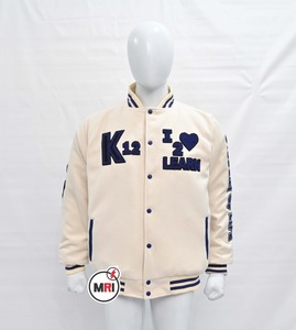 Wholesale Custom Logo Premium Quality Chenille Embroidery Winter <b>Fleece</b> Bomber Letterman Baseball Varsity <b>Jacket</b> Breathable Men - Product Image 1