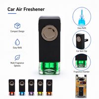 Diffuseur de parfum moderne pour voiture à clipser sur grille d'aération, désodorisant en PVC et verre à évaporation naturelle, fournitures de décoration parfumée en gros