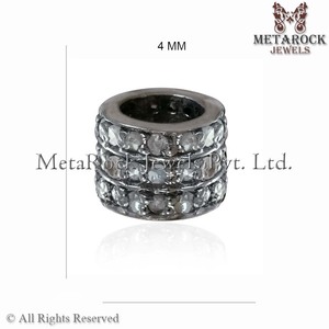 Argent massif 925 trouver des bijoux en diamant taille Rose trouver des bijoux en diamant pavé minimaliste trouver des bijoux en diamant - Product Image 4