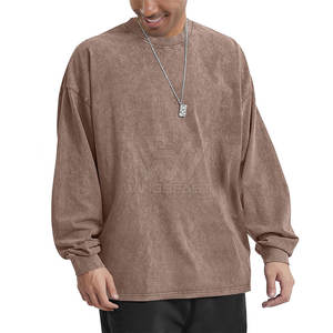 Transpirable Basics Acid Wash Sudadera Calidad Premium Moda Ligero Hombres Acid Wash Sudadera - Product Image 3