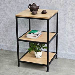 ชั้นวางของลอยตัว 3 ชั้น ขนาด 45x45x75 ซม. สำหรับห้องครัวและบ้าน ทำจากไม้อัดพร้อมโครงเหล็ก รุ่น KTB68160 - Product Image 5