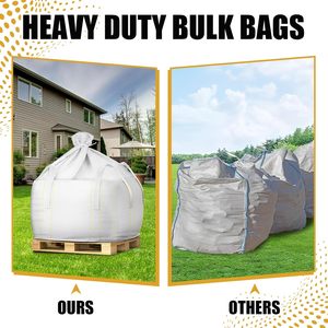 Bolsa de polipropileno tejido de fondo plano de alta resistencia con doble correa de sujeción para cemento industrial y construcción - Product Image 3