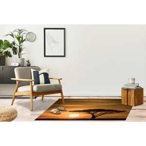 Alfombras con paisajes del Serengeti al amanecer, alfombra de Tanzania, alfombras con paisajes al atardecer, alfombras de safari, alfombra suave no tejida - Product Image 4