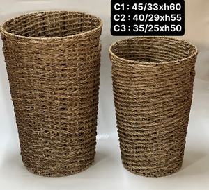 Conception de cercle de bac de rangement multifonction en jonc de mer naturel écologique fabriqué à la main élégant pour la décoration de stockage domestique intérieure - Product Image 5