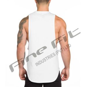Camiseta sin mangas negra sin mangas con logotipo personalizado para hombre, Chaleco de punto para entrenamiento de gimnasio, ropa deportiva informal - Product Image 5