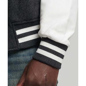 แจ็กเก็ตหนังขนแกะปักลายสำหรับผู้ชายเสื้อแจ็กเก็ตใส่ได้ทุกเพศพร้อมโลโก้ออกแบบได้ตามต้องการสำหรับผู้ชาย2025ใหม่ - Product Image 6