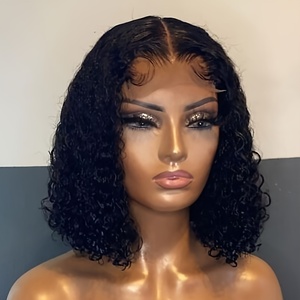 Perruque Lace Front Wig crépus bouclés, perruques de cheveux humains péruviens pour femmes, bandeau bouclé pré-plumé pour femmes, vente en gros - Product Image 1