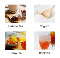 Pinshan Taiwan Merk Bruine Chocolade Smaak Popping Boba Knalballetjes Tapioca Parels 3,2kg 4 Bakjes/Karton 12 Maanden Houdbaarheid Bubble Tea