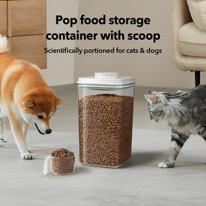 Conteneur de stockage de nourriture pour chien et chat Ankou en plastique moulé par injection, 4L, <span class=keywords><strong>hermétique</strong></span>, sans BPA, écologique, empilable, anti-fuite, classique - Product Image 2