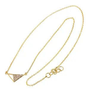Cadena de oro amarillo sólido de 18K con diamante pavé Natural, collar de diseño para boda, oro Real, joyería fina