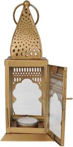 Farol de Vela de Metal de Estilo Marroquí Hecho a Mano en India, Duradero, para Decoración del Hogar en Ramadán, Iluminación Festiva Cálida, Ambiente Interior Diario - Product Image 3