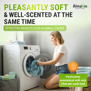 Adoucissant textile écologique AlmaWin Export Orange 750ml 30 lavages Huiles essentielles Parfum pour le linge Liquide lessive - Product Image 4
