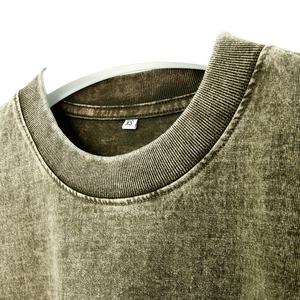 New Custom Wholesale Acid Wash Jersey T-<b>Shirts</b> Summer Casual Streetwear Hip Hop Stone Logo Customize Oversized Vintage 100% - Product Image 3