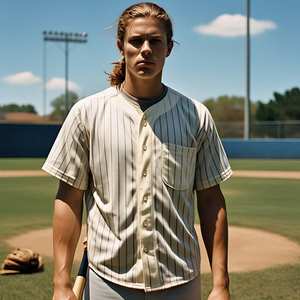 OEM Uniforme de béisbol Jersey Top Rayas Transpirable Forro Estampado Jersey Camisas Uniforme de béisbol Rayas Jersey Hombres Mujeres - Product Image 4