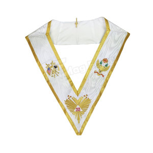 Collar Masónico Bordado a Mano con Rosa y Cruz de 18 Grados, Terciopelo Premium Personalizado para Hombre, para Todas las Temporadas - Product Image 6