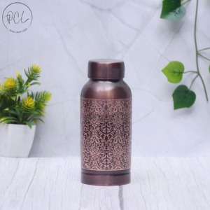 Unique Handmade Design Copper Water <b>Bottle</b> Stylish Eco Friendly Ayurvedic Health <b>Bottle</b> for Daily Use Yoga Gym - Product Image 3