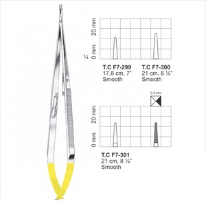 Porte-aiguille Jacobson Castroviejo en acier inoxydable, pointe dentelée, instrument de suture microchirurgical réutilisable - Product Image 1
