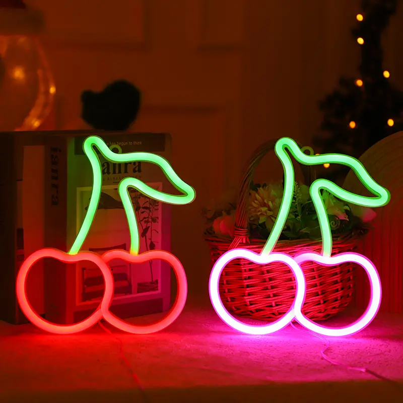 GOLDMORE2LED neon cherry fruit modeling light nightlight creative bedroom decoration