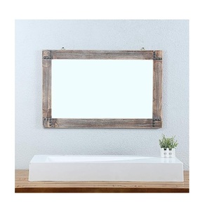 Modern <b>square</b> Wooden Wall <b>Mirrors</b> with Elegant Patterned Glass Affordable Home Decor Ideal Home Decor in Wholesale Cheap Prices - Product Image 4